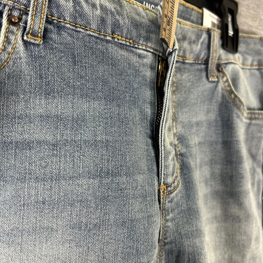 Inc Denim Mid Rise Straight 6/28 Rolled Cuff - Picture 6 of 15